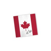 20x stuks Canada landen vlag thema servetten 33 x 33 cm
