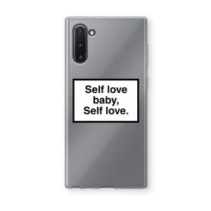 Self love: Samsung Galaxy Note 10 Transparant Hoesje