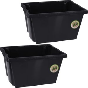 5x Stuks Opberg boxen/dozen - kunststof - 20 liter - 42 x 33 x 23 cm