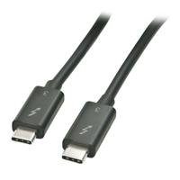 USB-C-kabel LINDY 41556 Zwart 1 m (1 Stuks)