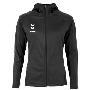 Hummel 108606 Ground Hooded Training Jacket Ladies - Black-Anthracite - XL