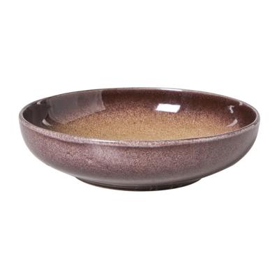 Diep bord Olivia - bordeaux rood/beige - ø20.3x5 cm