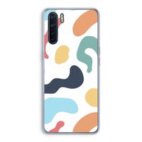 Memphis Shapes Blue: Oppo A91 Transparant Hoesje Memphis Shapes Blue: Oppo A91 Transparant Hoesje