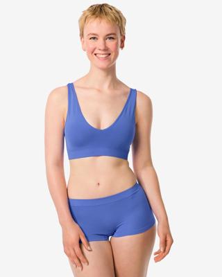 HEMA Damesboxer Naadloos Rib Kobaltblauw (kobaltblauw)
