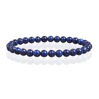 6mm Memphis Natuursteen Armband - Lapis Lazuli