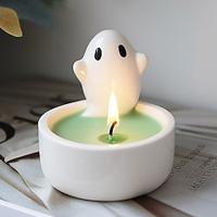 keramische spookkaarshouder, halloween decoratie, schattige aromatherapie kaarsstandaard, ins geïnspireerd, perfect halloween cadeau (alleen kaarshouder, kaars niet inbegrepen) Lightinthebox - thumbnail