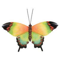 Tuindecoratie vlinder van metaal groen 48 cm - thumbnail