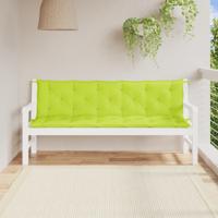 VidaXL Tuinbankkussens 2 st 180x50x7 cm oxford stof heldergroen