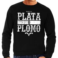 Narcos plata o plomo/zilver of lood sweater zwart voor heren