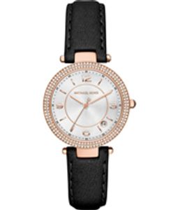 Horlogeband Michael Kors MK2462 Leder Zwart 16mm