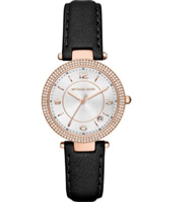 Horlogeband Michael Kors MK2462 Leder Zwart 16mm