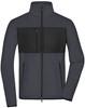 James & Nicholson JN1312 Men´s Fleece Jacket - /Carbon/Black - M