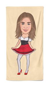 Cartoon Handdoek Tiroler Woman - Pillow Buddies