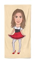 Cartoon Handdoek Tiroler Woman - Pillow Buddies