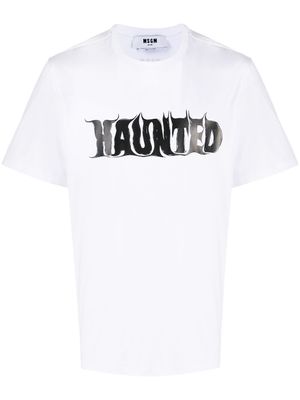 MSGM t-shirt Haunted - Blanc