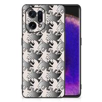 OPPO Find X5 Dierenprint Telefoonhoesje Salamander Grey