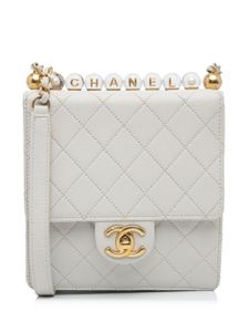 CHANEL Pre-Owned sac à bandoulière mini Chic Pearls 2020 - Blanc