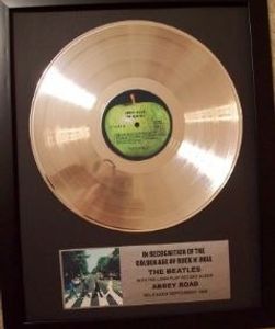 Platina plaat LP The Beatles - Abbey Road
