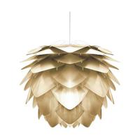 Umage Silvia Mini hanglamp brushed brass - met koordset wit - Ø 32 cm