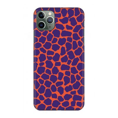 Purple Giraffe: Volledig geprint iPhone 11 Pro Max Hoesje