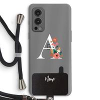 Pink Bouquet: OnePlus Nord 2 5G Transparant Hoesje met koord Pink Bouquet: OnePlus Nord 2 5G Transparant Hoesje met koord