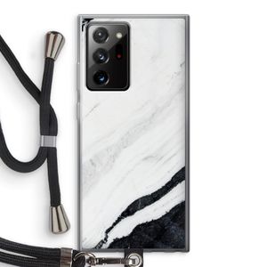 Elegante marmer: Samsung Galaxy Note 20 Ultra / Note 20 Ultra 5G Transparant Hoesje met koord