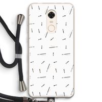 Hipster stripes: Xiaomi Redmi 5 Transparant Hoesje met koord