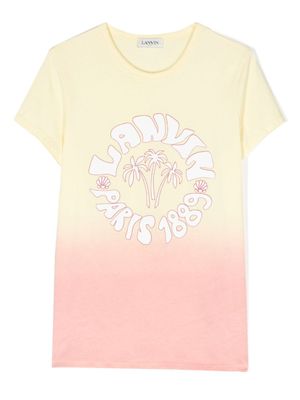 Lanvin Enfant t-shirt à effet dégradé - Jaune