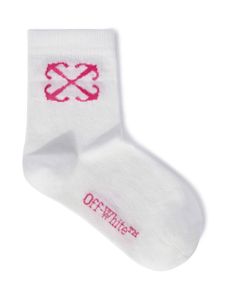 Off-White Kids chaussettes à motif Arrow en jacquard - Blanc