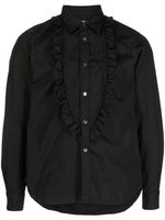 Black Comme Des Garçons chemise volantée à manches longues - Noir - thumbnail