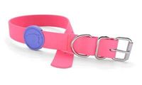 Morso halsband hond waterproof gerecycled passion pink roze (33-41X1,5 CM) - thumbnail