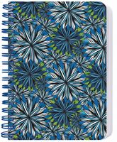 Cedon notitieboek A6 bloemen karton/papier blauw/groen - thumbnail