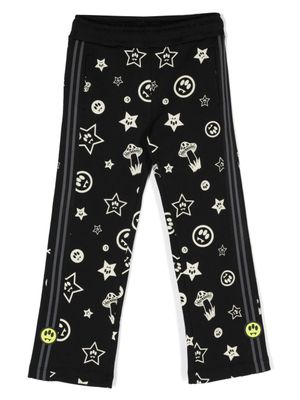 Barrow kids pantalon en coton à logo imprimé - Noir