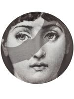 Fornasetti assiette à visage imprimé - Blanc