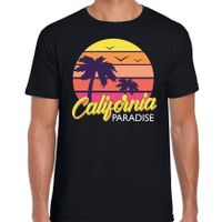 California zomer t-shirt / shirt California paradise zwart voor heren