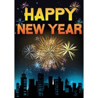Happy new year deurposter A1 formaat
