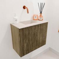 Toiletmeubel Mondiaz Joya Dlux | 50 cm | Meubelkleur Dusk | Faye wastafel Meli Wasbak Links | Zonder kraangat(en)
