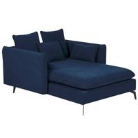 Beliani - CHARMES - Chaise Longue - Donkerblauw - Polyester