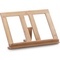 Bruine kookboekstandaard/houder bamboe hout 35 cm - Kookboekstandaarden