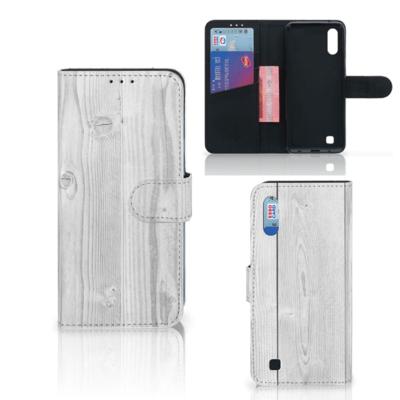 Samsung Galaxy M10 | Book Style Case | White Wood