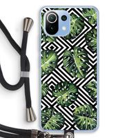 Geometrische jungle: Xiaomi Mi 11 Lite Transparant Hoesje met koord