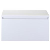Frozen Badmeubelset 80 cm - Greeplijst in Kleur - Inclusief Wastafelbovenblad Wit Hoogglans