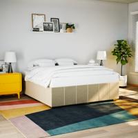 Bedframe zonder matras stof crèmekleurig 180x200 cm