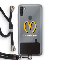 I'm lovin' you: Samsung Galaxy A11 Transparant Hoesje met koord