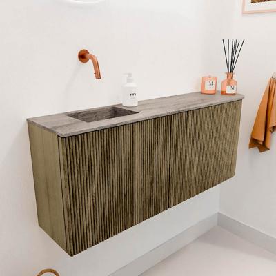 Toiletmeubel Mondiaz Joya Dlux | 101.6 cm | Meubelkleur Dusk | Faye wastafel Oza Wasbak Links | Zonder kraangat(en)