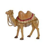 Kamelen beeldje - 13 cm - dierenbeeldjes - kunststof - miniatuur - kerststal kameel
