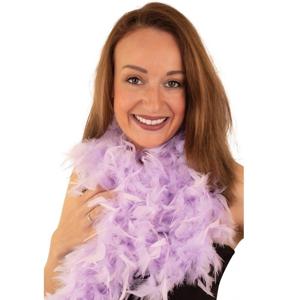 Verkleed veren boa - lila paars - 180 cm - Carnaval verkleed accessoires - Dames - Veertjes