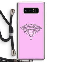 Home Is Where The Wifi Is: Samsung Galaxy Note 8 Transparant Hoesje met koord
