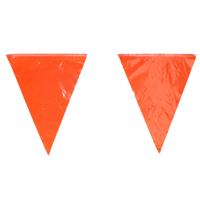 Oranje vlaggenlijn - slinger - 350 cm - binnen en buiten - 12 vlaggetjes - Koningsdag/Holland