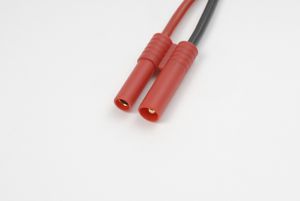 Goudstekker 4.0mm met plastic behuizing & silicone kabel 14awg, vrouw
